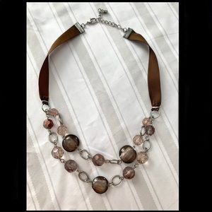 Amber/Brown Choker Necklace